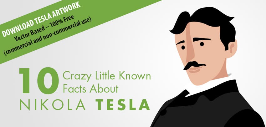 Nikola Tesla portrait graphic