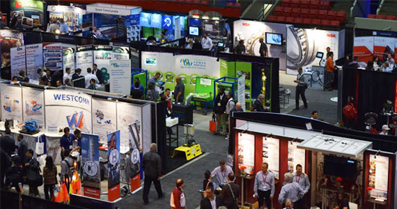 Attendees and exhibitors at the Global Petroleum Show.