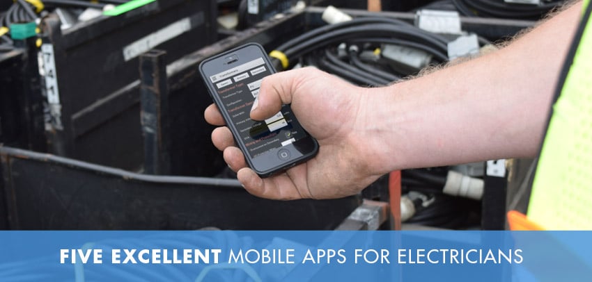 Electrician using a mobile application