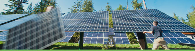 Solar Panels on Hakai Island