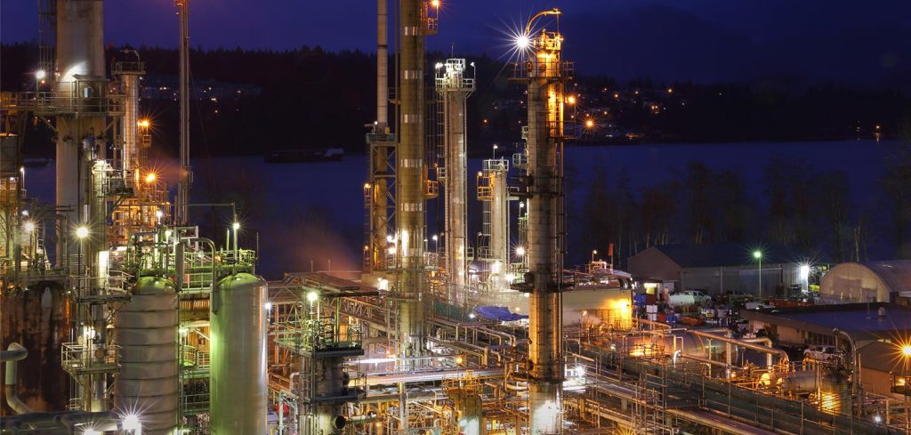 An gas refinery in B.C.