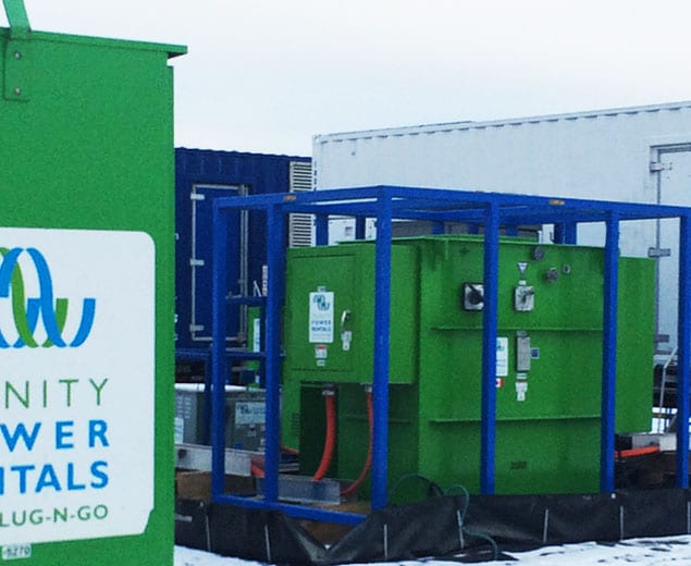 Temporary Power Equipment on Job Site